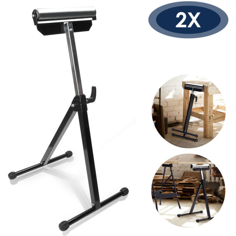 foto del prodotto supporto a rotelle set di 2 supporti a rotelle fino a 60 kg anteriori e regolabili in altezza 68 108 cm randaco