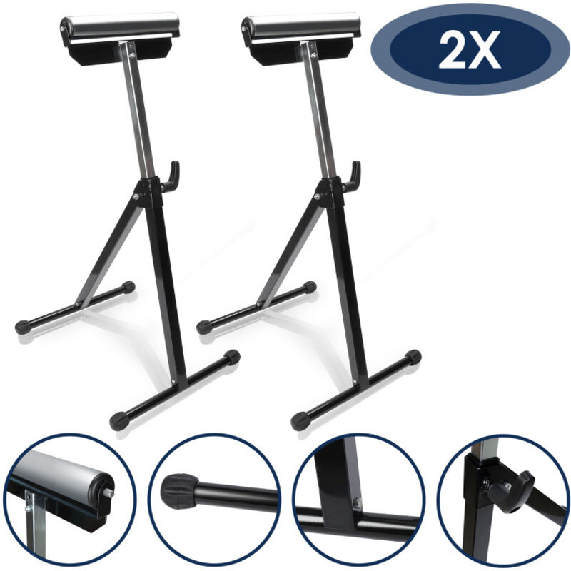 foto del prodotto supporto a rotelle set di 2 supporti a rotelle fino a 60 kg anteriori e regolabili in altezza 68 108 cm randaco