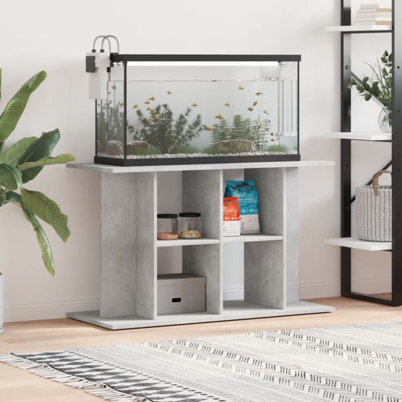 foto del prodotto supporto acquario 100x40x60 cm legno multistrato grigio cemento vidaxl