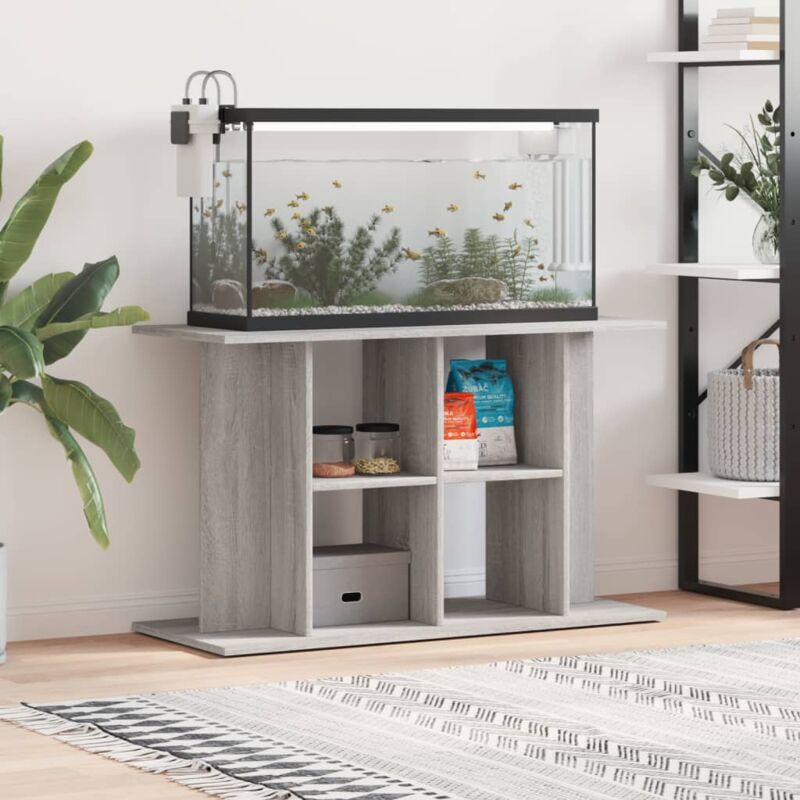 foto del prodotto supporto acquario 100x40x60 cm legno multistrato grigio sonoma vidaxl