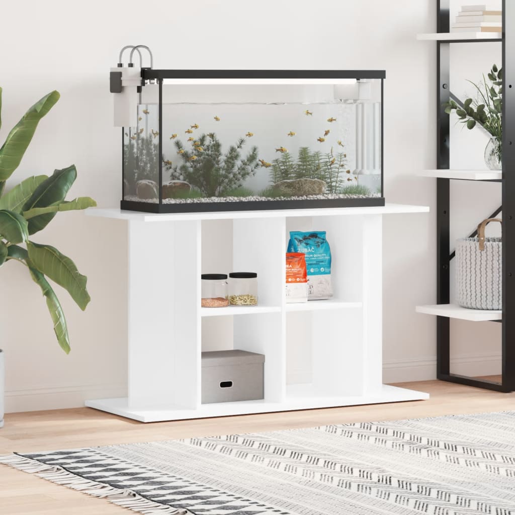 foto del prodotto supporto acquario 100x40x60cm legno multistrato bianco lucidocod mxl 126452