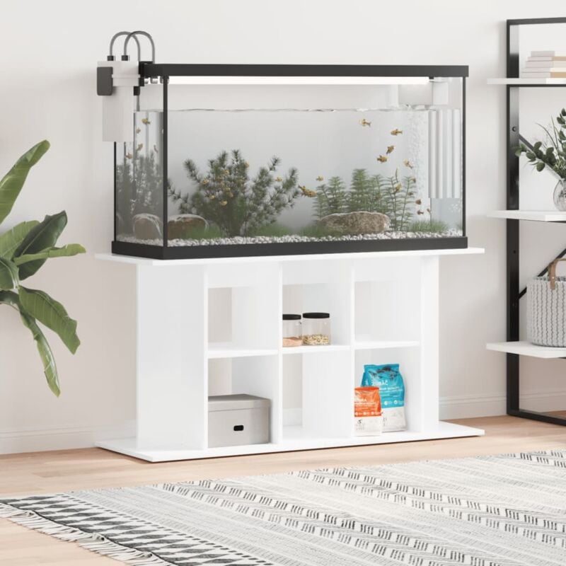 foto del prodotto supporto acquario 120x40x60 cm legno multistrato bianco lucido vidaxl