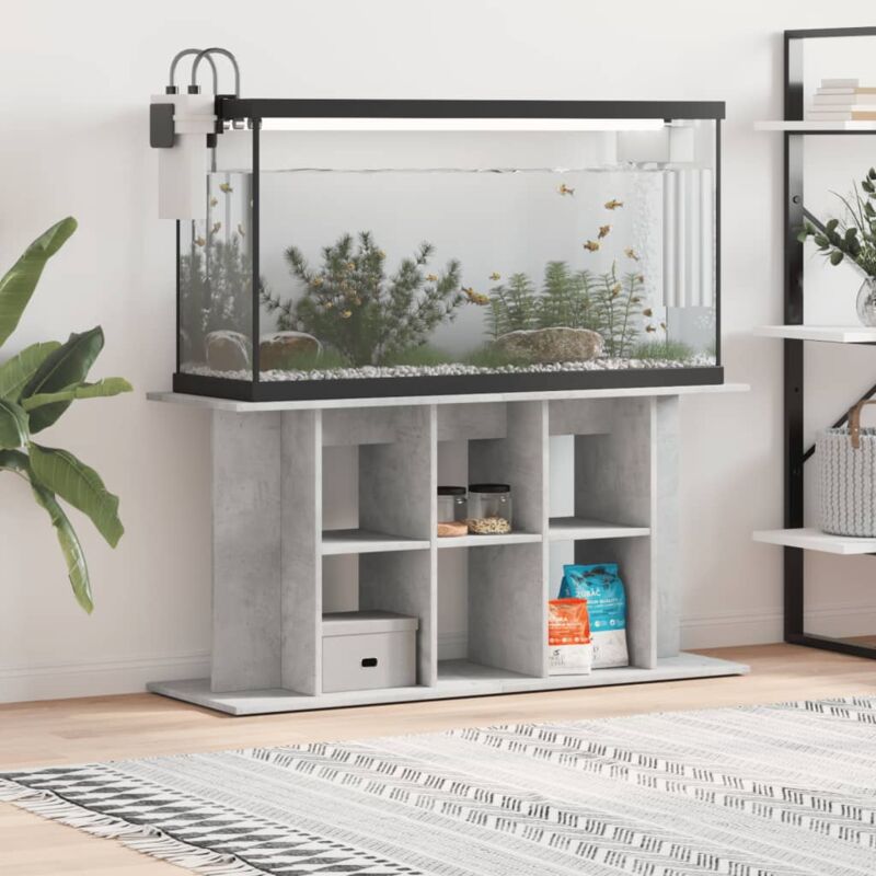 foto del prodotto supporto acquario 120x40x60 cm legno multistrato grigio cemento vidaxl