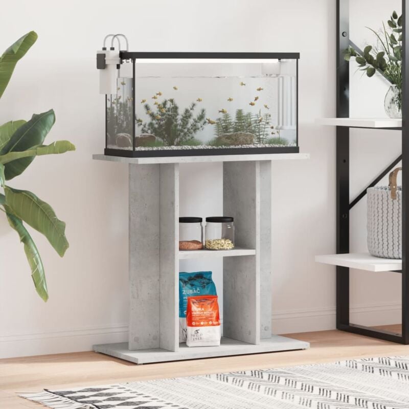 foto del prodotto supporto acquario 60x30x60 cm legno multistrato grigio cemento vidaxl