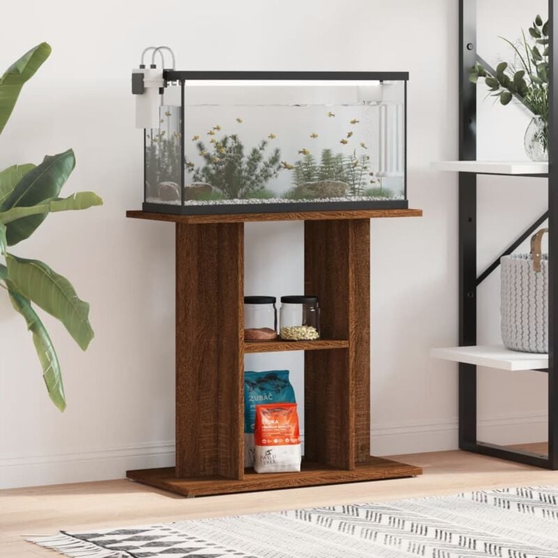 foto del prodotto supporto acquario 60x30x60 cm legno multistrato rovere marrone vidaxl