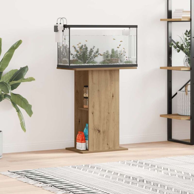 foto del prodotto supporto acquario rovere artigianale 36x60,5x72,5cm truciolato vidaxl