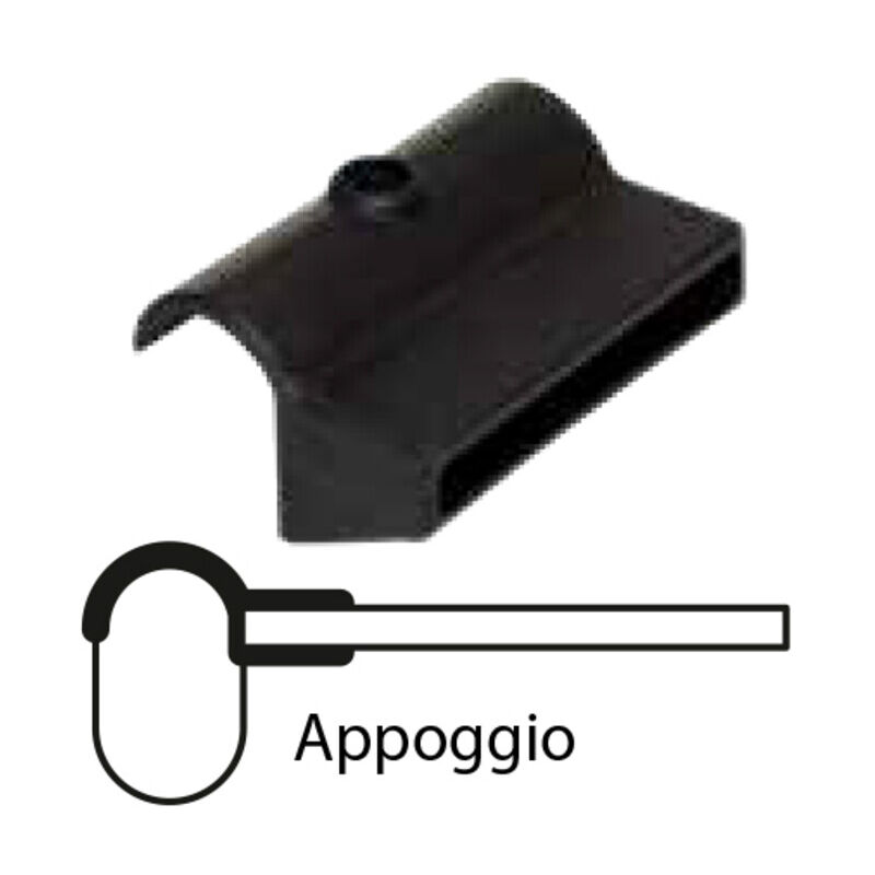 foto del prodotto supporto ad appoggio in pvc per asta ortopedica. prezzo per 1 pezzo.