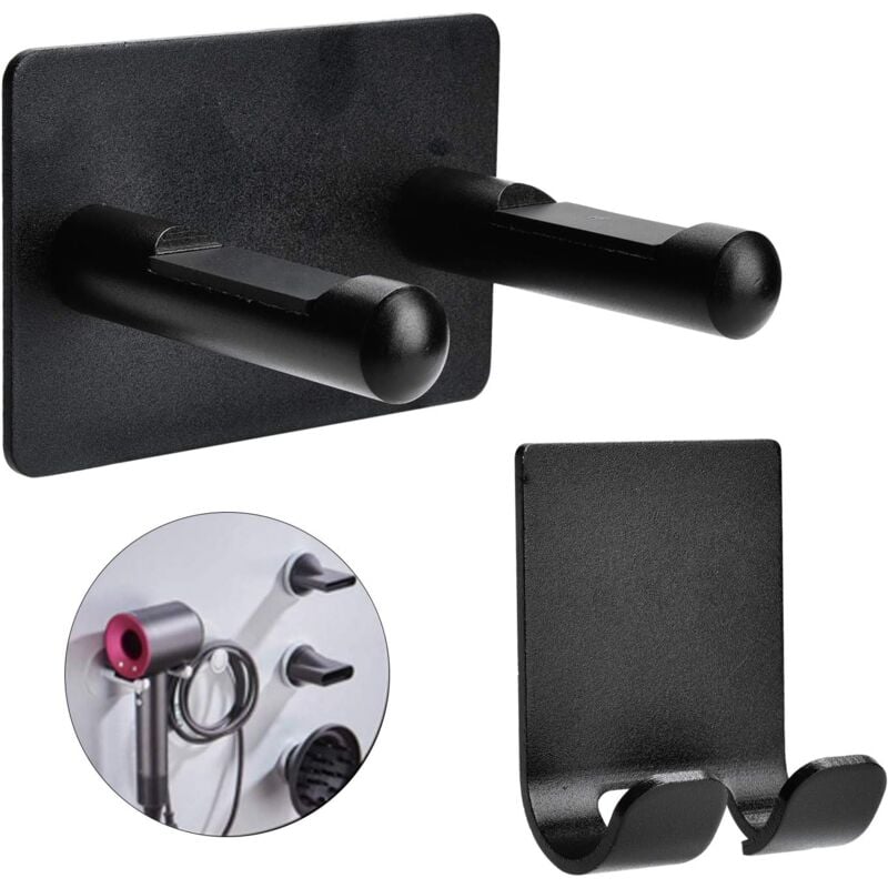 foto del prodotto supporto aiperq per dyson, supporto da parete in acciaio inossidabile per asciugacapelli dyson supersonic in camera da letto e bagno e supporto per