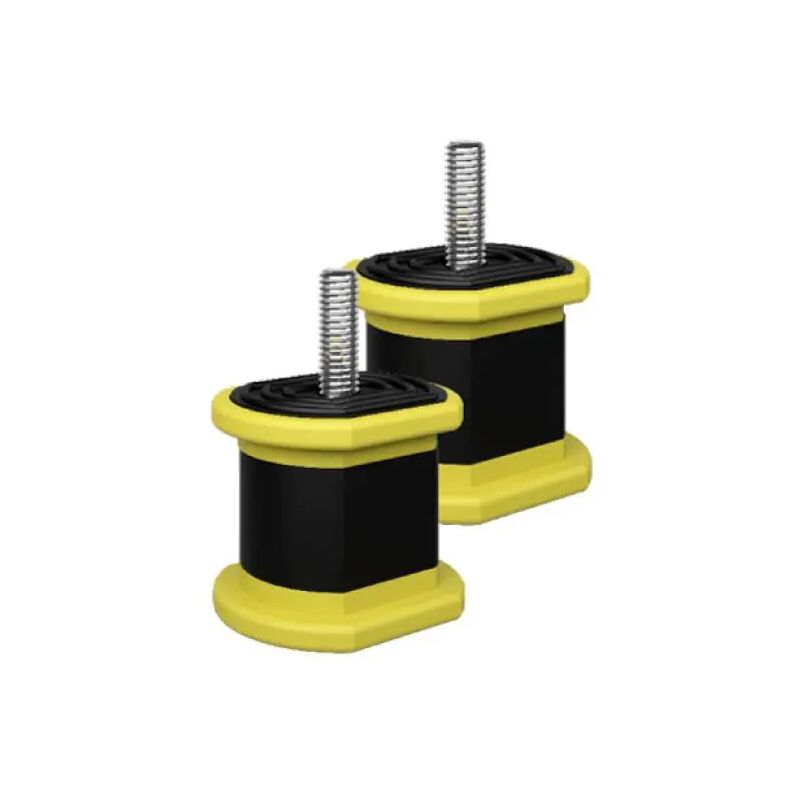 foto del prodotto supporto antivibrante per staffe di condizionamento e a pavimento per unit esterne in termoplastico serie tacco colours range dimensioni mm 40x40