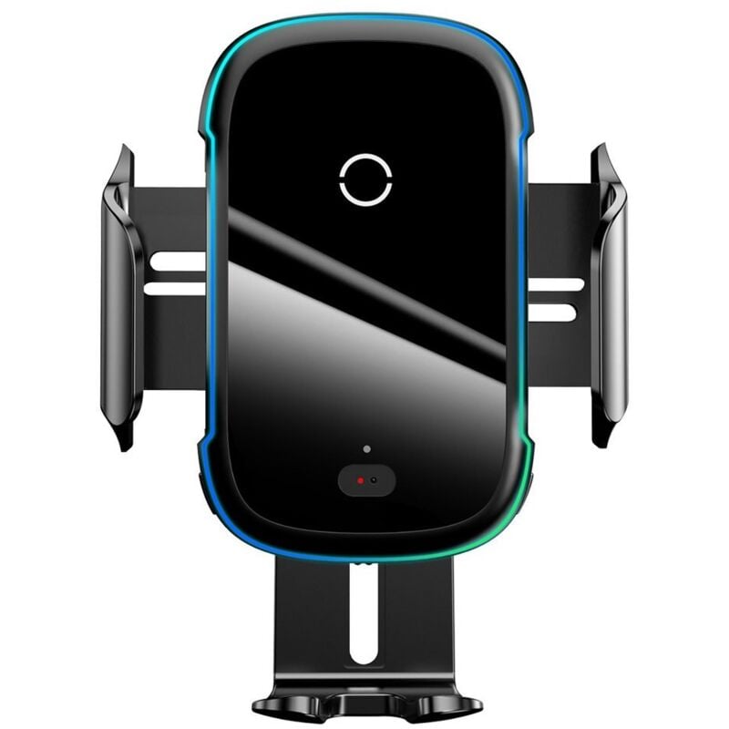 foto del prodotto supporto automatico per auto elettrica, caricabatterie wireless qi da 15 w, nero