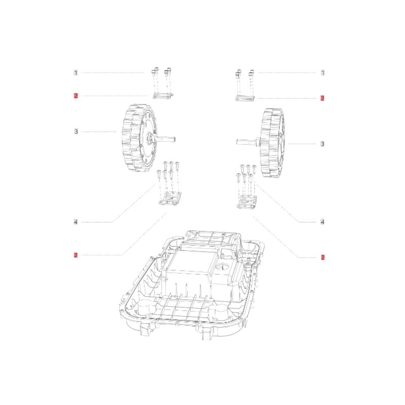 foto del prodotto supporto bloccaggio ruote originale blubird robot rasaerba navimow ab.50.0016.70