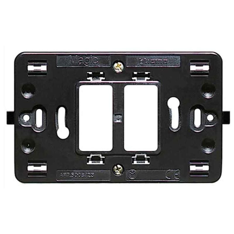 foto del prodotto supporto bticino magic 2 posti centrati per scatola tonda e quadra tic500s 23