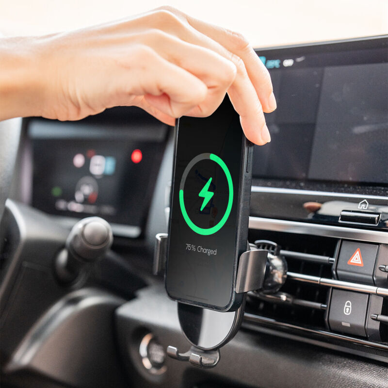 foto del prodotto supporto caricabatterie rapido wireless per auto chakar innovagoods