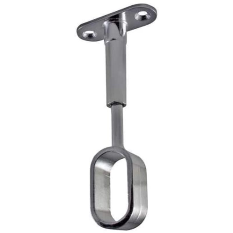 foto del prodotto supporto centrale per tubi ovali 30x15mm in zama cromato