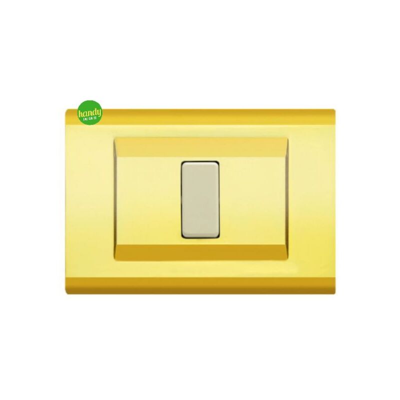 foto del prodotto supporto centrato 2 posti 3 moduli tond q oro