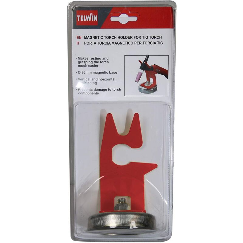 foto del prodotto supporto con base magnetica porta torce di saldatura tig telwin