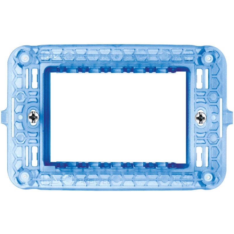 foto del prodotto supporto con viti ave s44 3 moduli per scatole rettangolari - 44a03