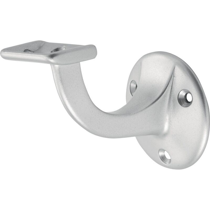 foto del prodotto supporto corrimano 3502 alluminio, argento, anodizzato, piastra a muro 56mm, supporto hermeta dritto