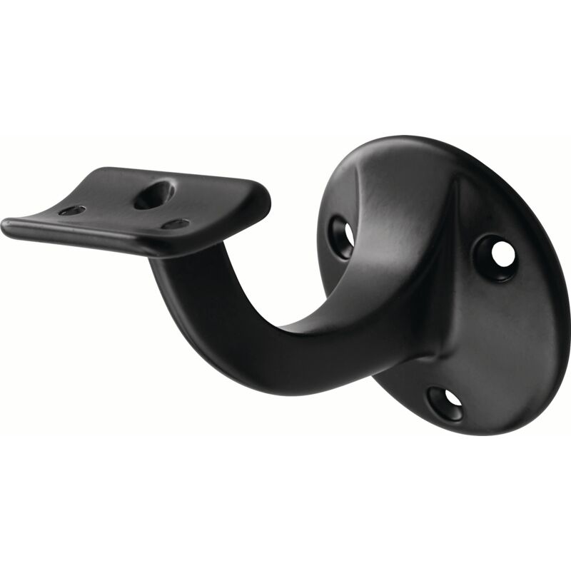 foto del prodotto supporto corrimano 3505 alu.ku. verniciato nero d. piastra a muro 56mm