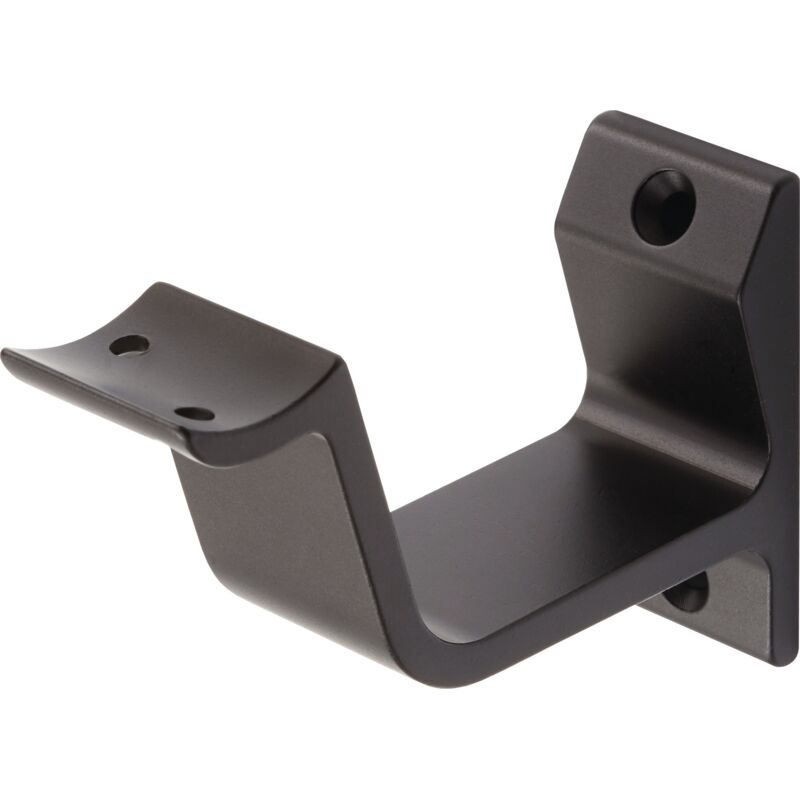 foto del prodotto supporto corrimano 3552 alluminio, anodizzato nero, supporto curvo hermeta