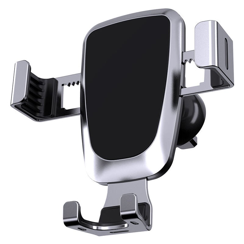 foto del prodotto supporto da auto gravity per smartphone sulla bocchetta dell aria, argento
