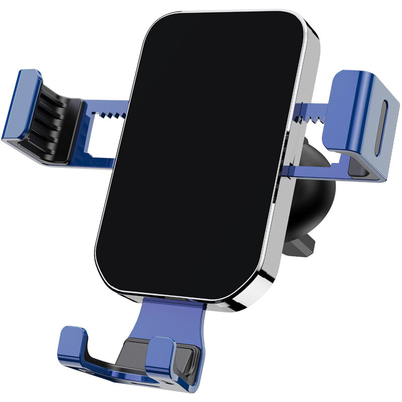 foto del prodotto supporto da auto gravity per smartphone sulla bocchetta dell aria, blu