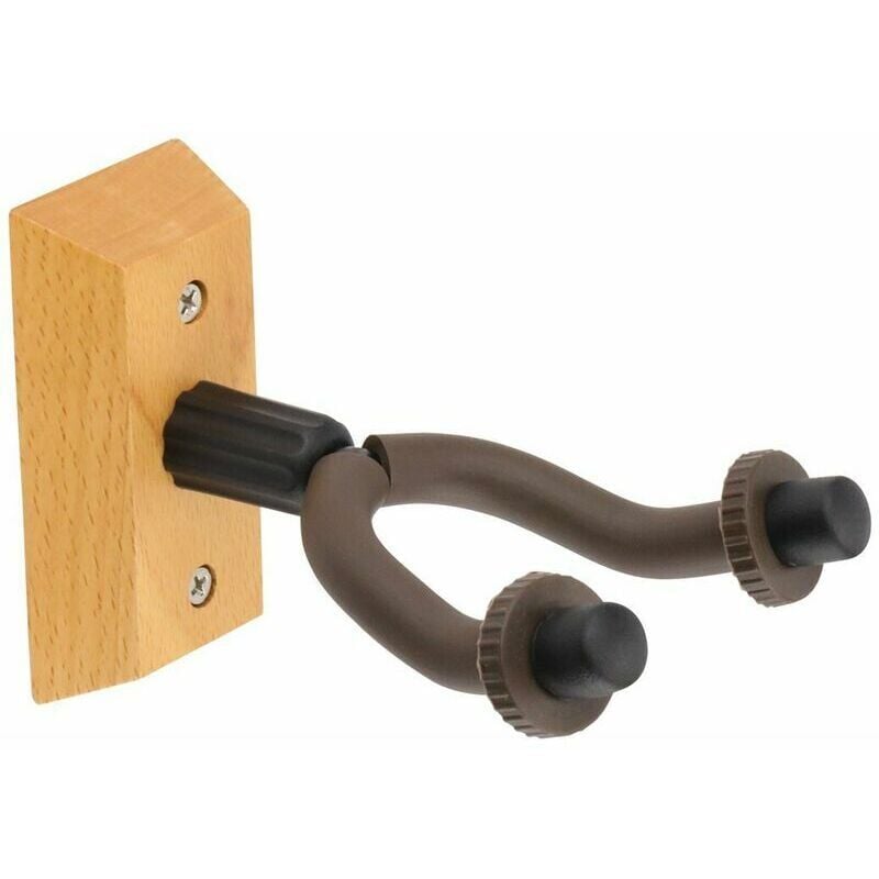 foto del prodotto supporto da parete per chitarra, 2 pezzi, gancio per chitarra, girevole, gancio da parete per chitarra in legno massello, base in faggio, supporto