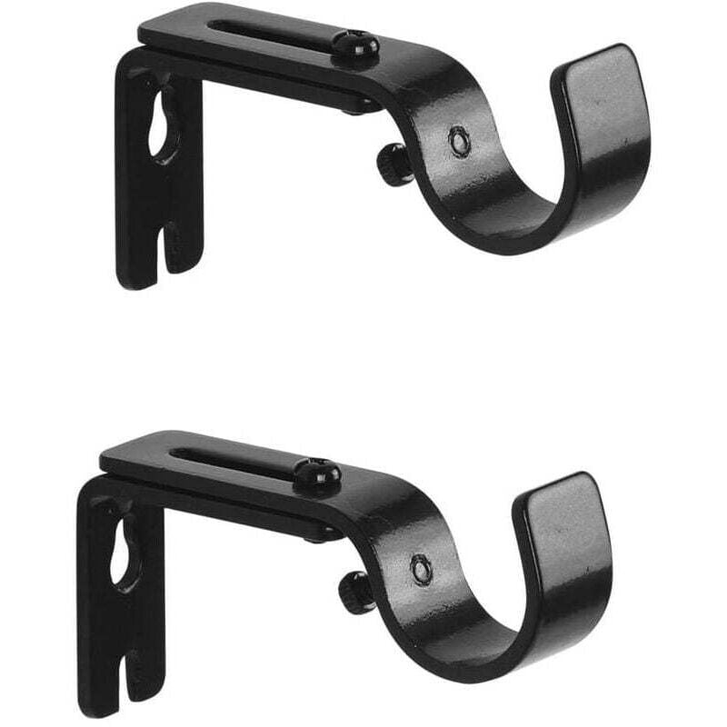 foto del prodotto supporto da parete regolabile per asta per tende in acciaio inossidabile, accessorio in metallo per casa, camera da letto, ufficio, 1061,8 cm nero ,