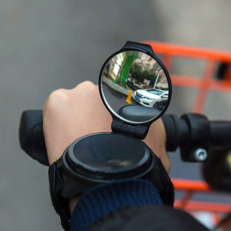foto del prodotto supporto da polso per specchietto retrovisore per bicicletta regolabile per bicicletta nero