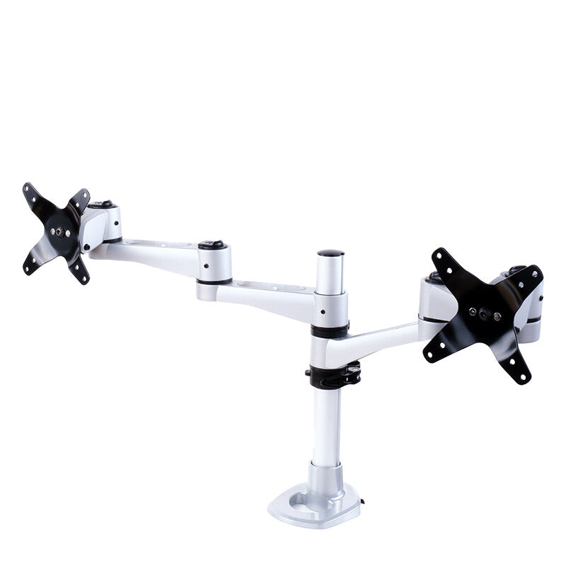 foto del prodotto supporto da scrivania per doppio monitor max 10kg cad - elegant ergonimic style- materiali premium- vesa 75x75 100x100