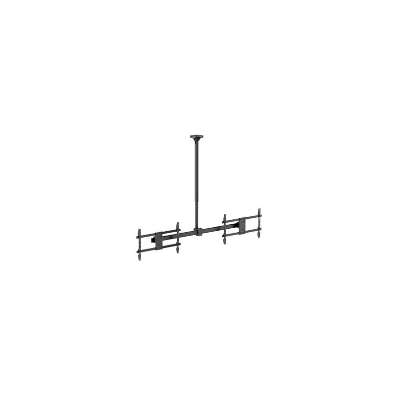 foto del prodotto supporto da soffitto orientabile con doppio braccio per tv 34 60 fino a 80kg compatibile con tutte le marche vesa 