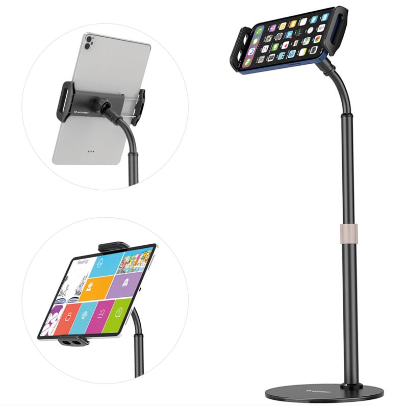 foto del prodotto supporto da tavolo per tablet e telefono, nero