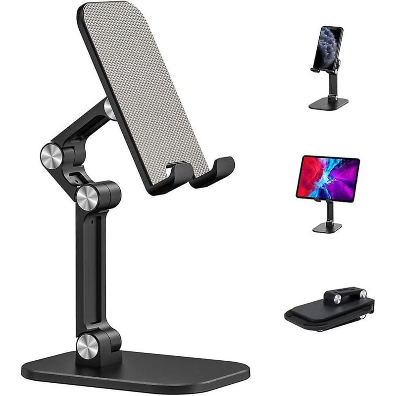 foto del prodotto supporto da tavolo universale regolabile per tablet, supporto da tavolo per iphone, samsung e ipad nero bebusingoto