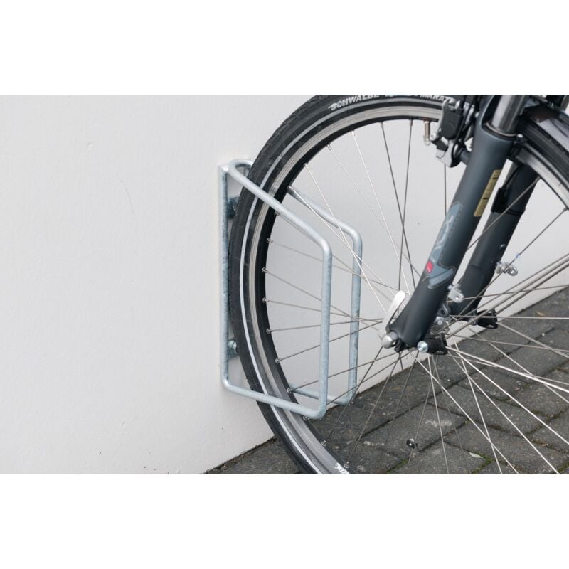 foto del prodotto supporto di fissaggio per bicicletta, angolo di 45 gradi, regolabile, per distanze tra raggi, per montaggio a parete