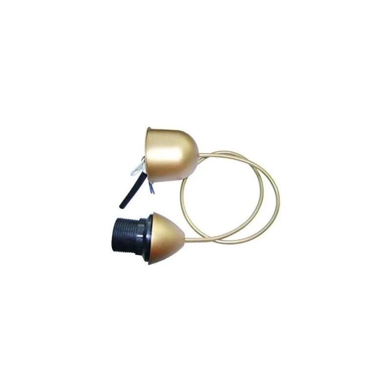 foto del prodotto supporto di plastica con presa e27, lunghezza 60cm, 2x0.75mm2, oro