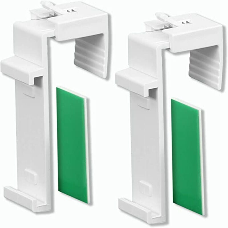 foto del prodotto supporto di serraggio per tenda a rullo duo, tenda a rullo, tenda a rullo mini, senza foratura, regolabile da 1,5 a 2 cm, 1 coppia, inclusi