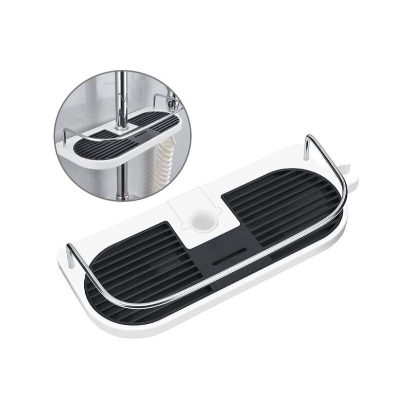 foto del prodotto supporto doccia senza foratura per asta doccia supporto doccia per bagno regolabile in altezza, per asta doccia con diametro da 19 mm a 25 mm