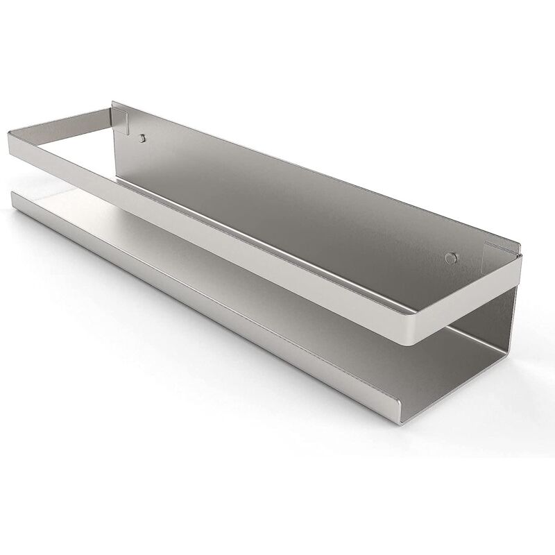 foto del prodotto supporto doccia senza foratura, staffa per bagno in acciaio inossidabile sus304, autoadesivo, spazzolato, 30 cm