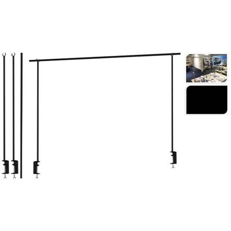 foto del prodotto supporto estensibile nero da tavolo 135 250cm deco