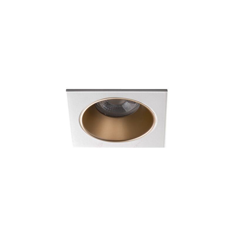 foto del prodotto supporto faretto da incasso a soffitto grigio metallizzato 10w mr16 par16 88x88mm gu10 gx5.3
