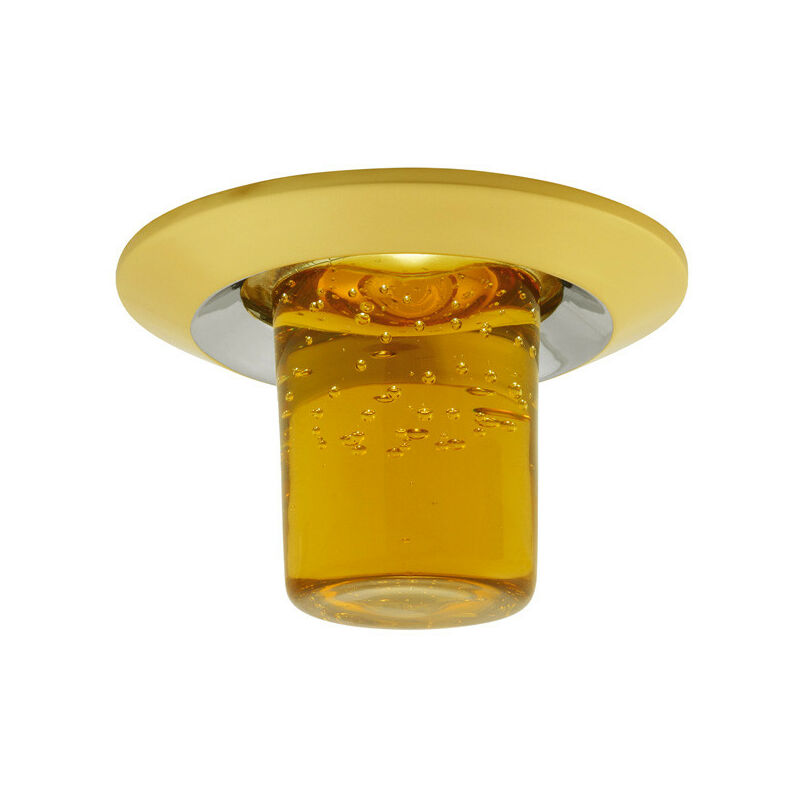 foto del prodotto supporto faretto incasso max 50w gu5.3 gu10 ip20 oro tondo 84mm foratura 65mm