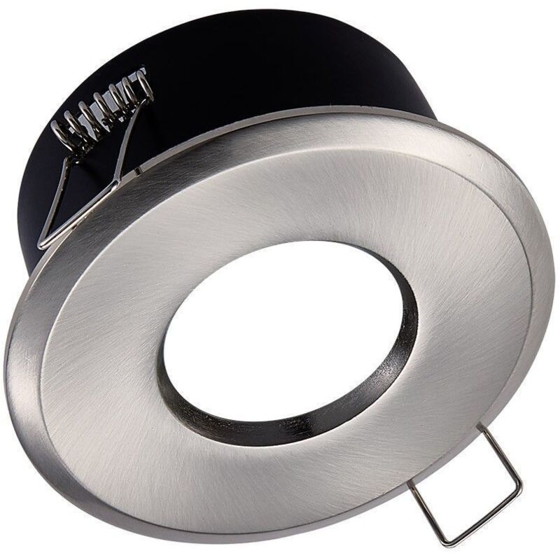 foto del prodotto supporto faretto led waterproof ip65 fisso tondo bbc brushed steel