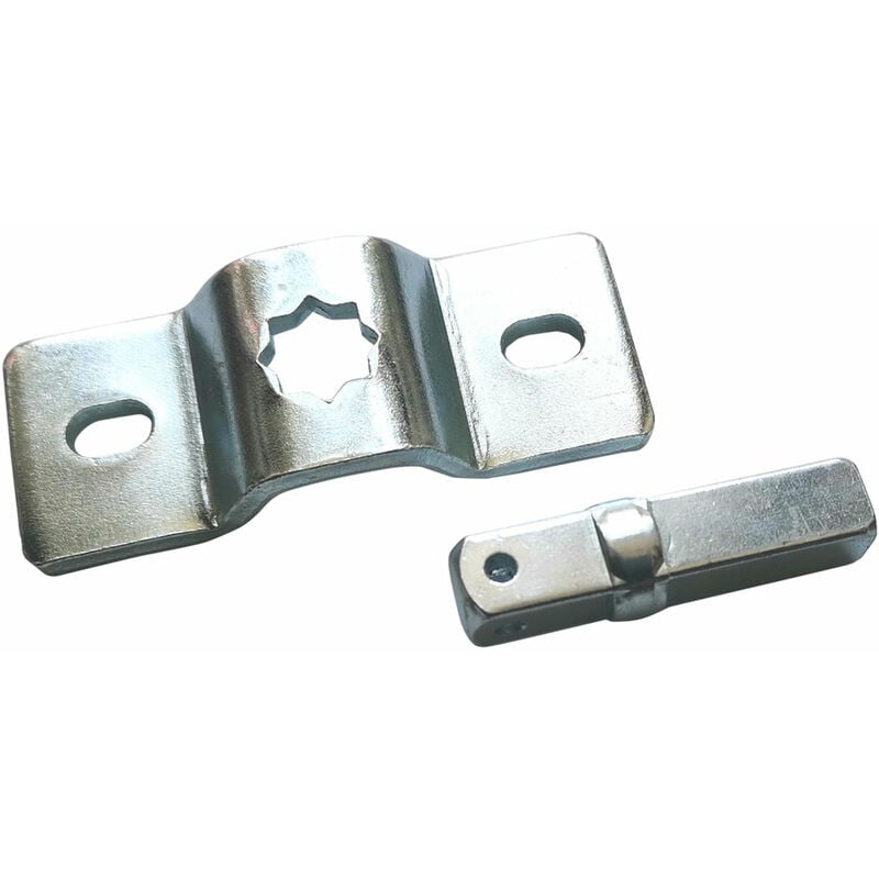 foto del prodotto supporto fissaggio per motore tapparelle completo di perno quadro