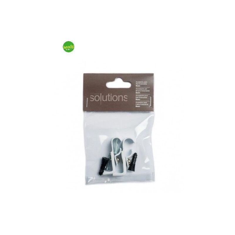 foto del prodotto supporto frontale cintacor per binario basico 2 pezzi colore bianco