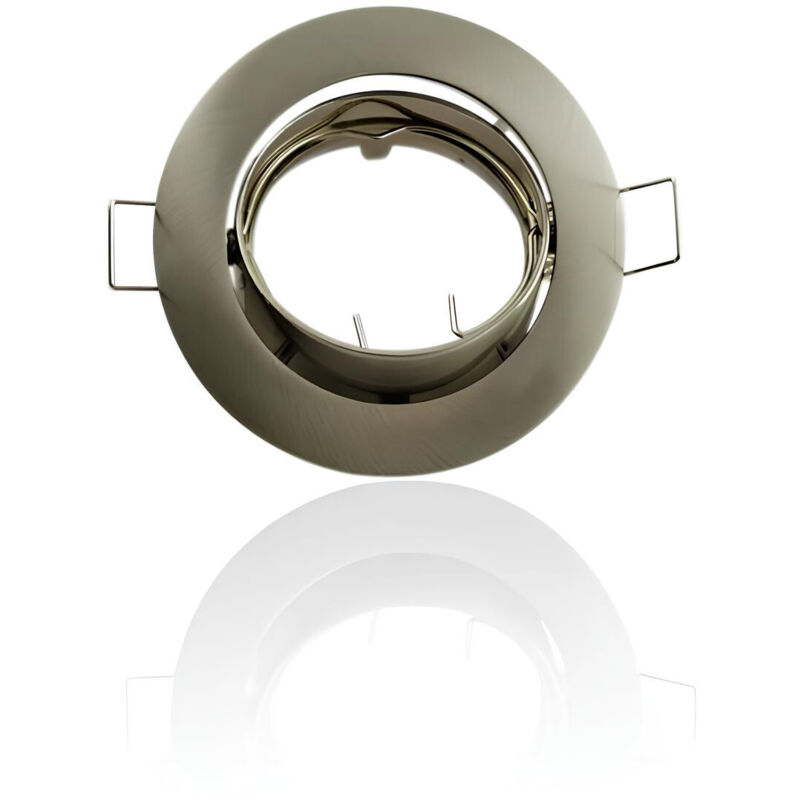 foto del prodotto supporto girevole orientabile in alluminio spazzolato mr16 alluminio satinato