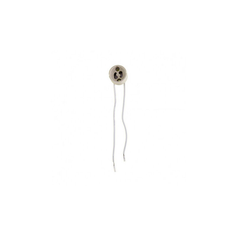 foto del prodotto supporto in ceramica gu10 ac220 230v con cavo ik06 ip20 160x28mm