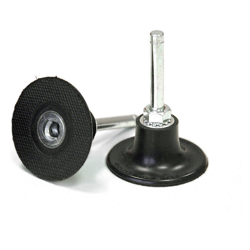 foto del prodotto supporto in gomma con gambo x disco abrasivo 75 mm