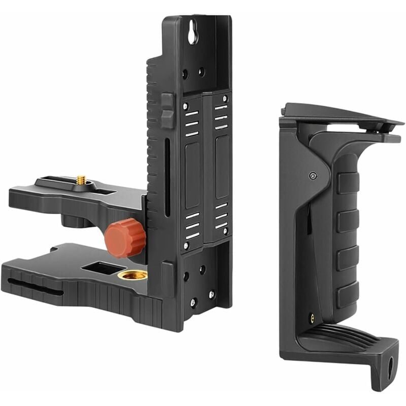 foto del prodotto supporto laser, supporto per regolazione fine laser a linea incrociata con clip regolabile, base rotante magnetica multifunzionale, con filettatura