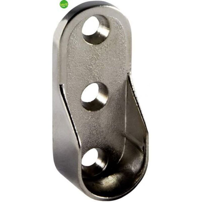 foto del prodotto supporto laterali per tubo ovale in zama cromata 2 pz