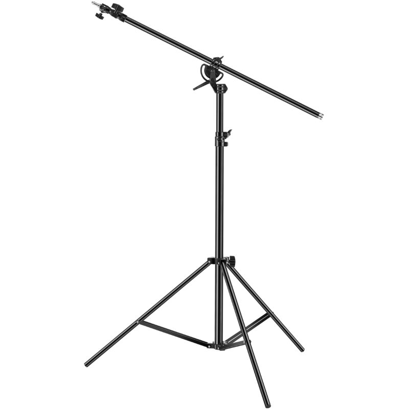 foto del prodotto supporto leggero in alluminio ammortizzato air regolabile a 12,8 piedi 390 cm. vite da 1 4 di pollice, carico massimo 5 kg per softbox, flash da
